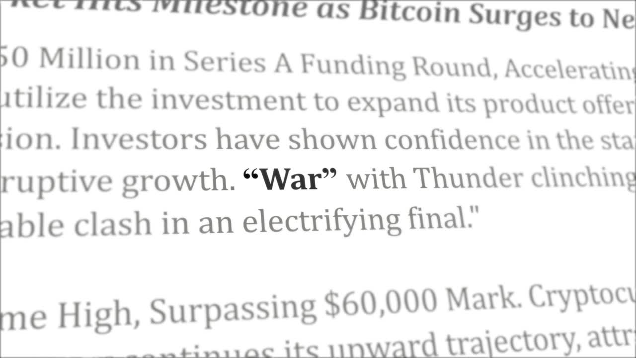 다른 기사 들 의 전쟁 뉴스 헤드 라인