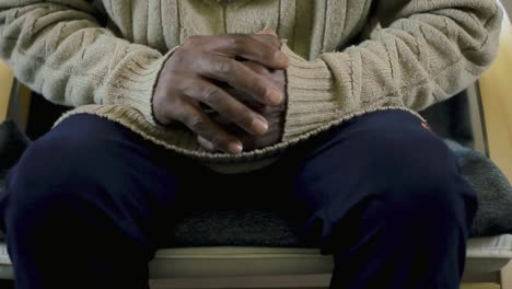 praying to God with hands together faithfully worshipping with people stock footage stock video