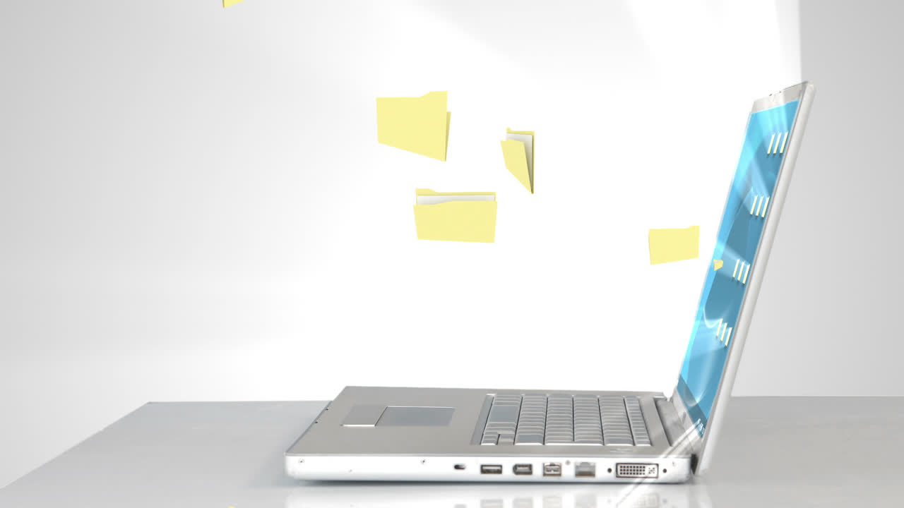 iconos de carpeta que aparecen desde el portátil