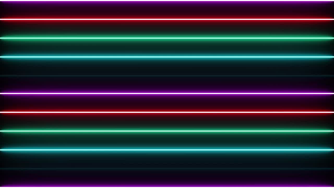 marco de neón de luz abstracta en fondo negro. espectáculo de láser animación en bucle. video 4k