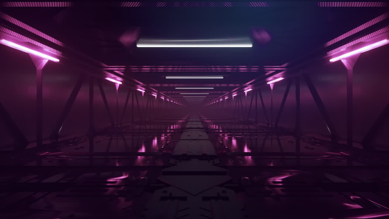 Tunnel Futuristico Rosa Neon