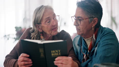senior women reading the bible