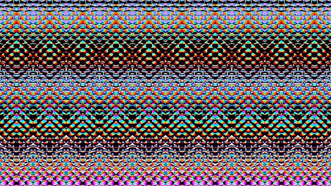 ondas con rayas puntos coloridos de luz brillando en el fondo