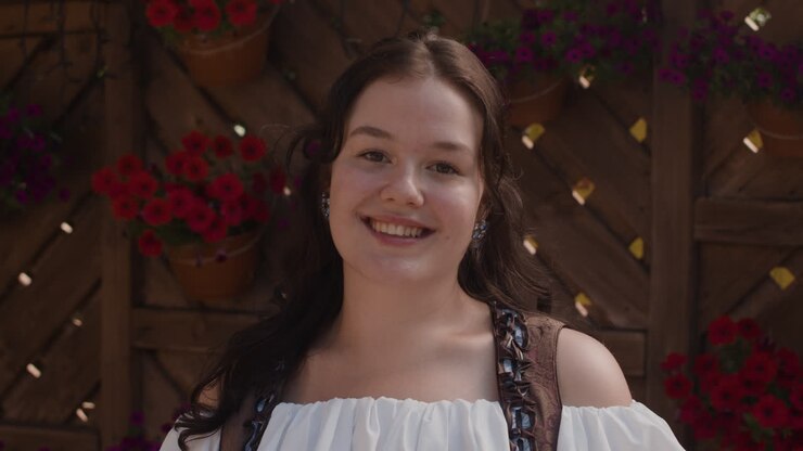 Woman in traditional blouse
