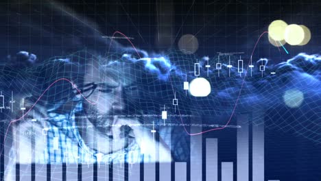 código digital y hombre cansado