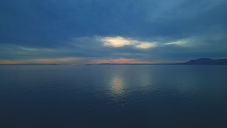 dramatic evening over the sea