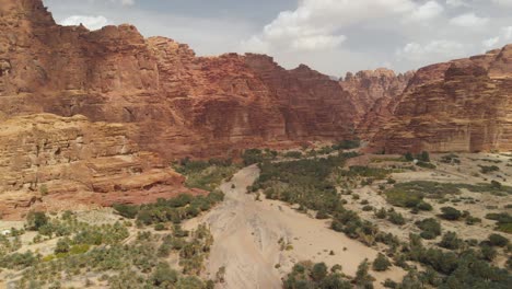 aerial views of wadi al disah valley in tabuk region of saudi arabia