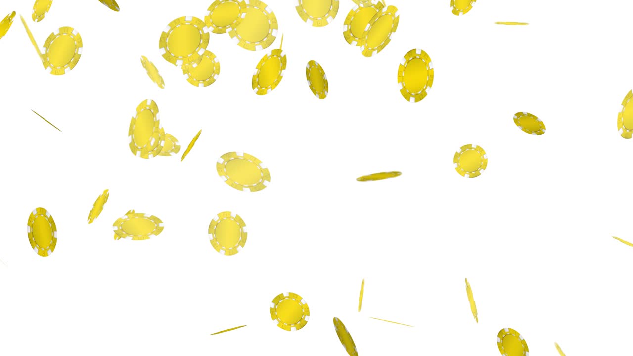 노란색 포커 이  바탕에 떨어집니다.