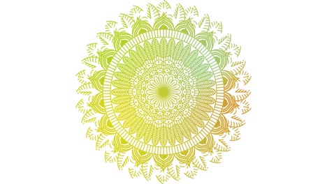 dibujo de mandala colorido en el fondo blanco imágenes de 4k