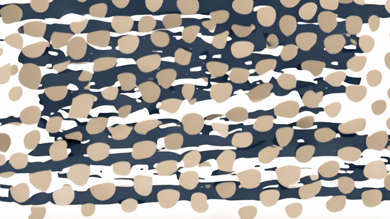 Abstract pattern of beige dots and dark blue lines, artistic animation