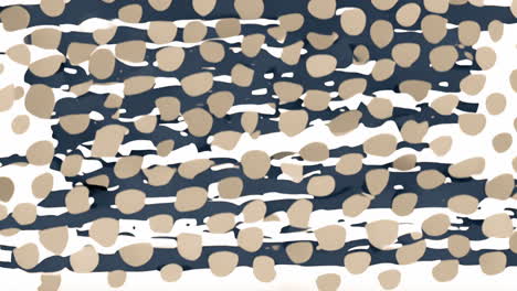 abstract pattern of beige dots and dark blue lines, artistic animation
