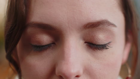 close up of a woman's eyes