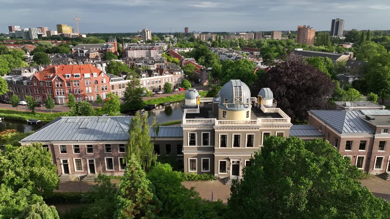 Aerial View of Utrecht Observatory and Cityscape
