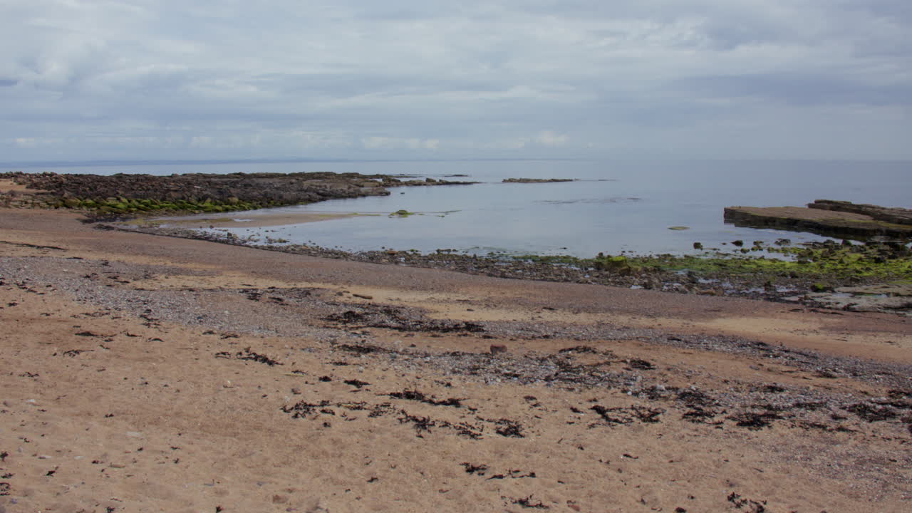 Wide shot of Kingsbarns Beach, Cambo Sands,