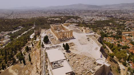 aerial view of the acropolis and parthenon in athens, greece