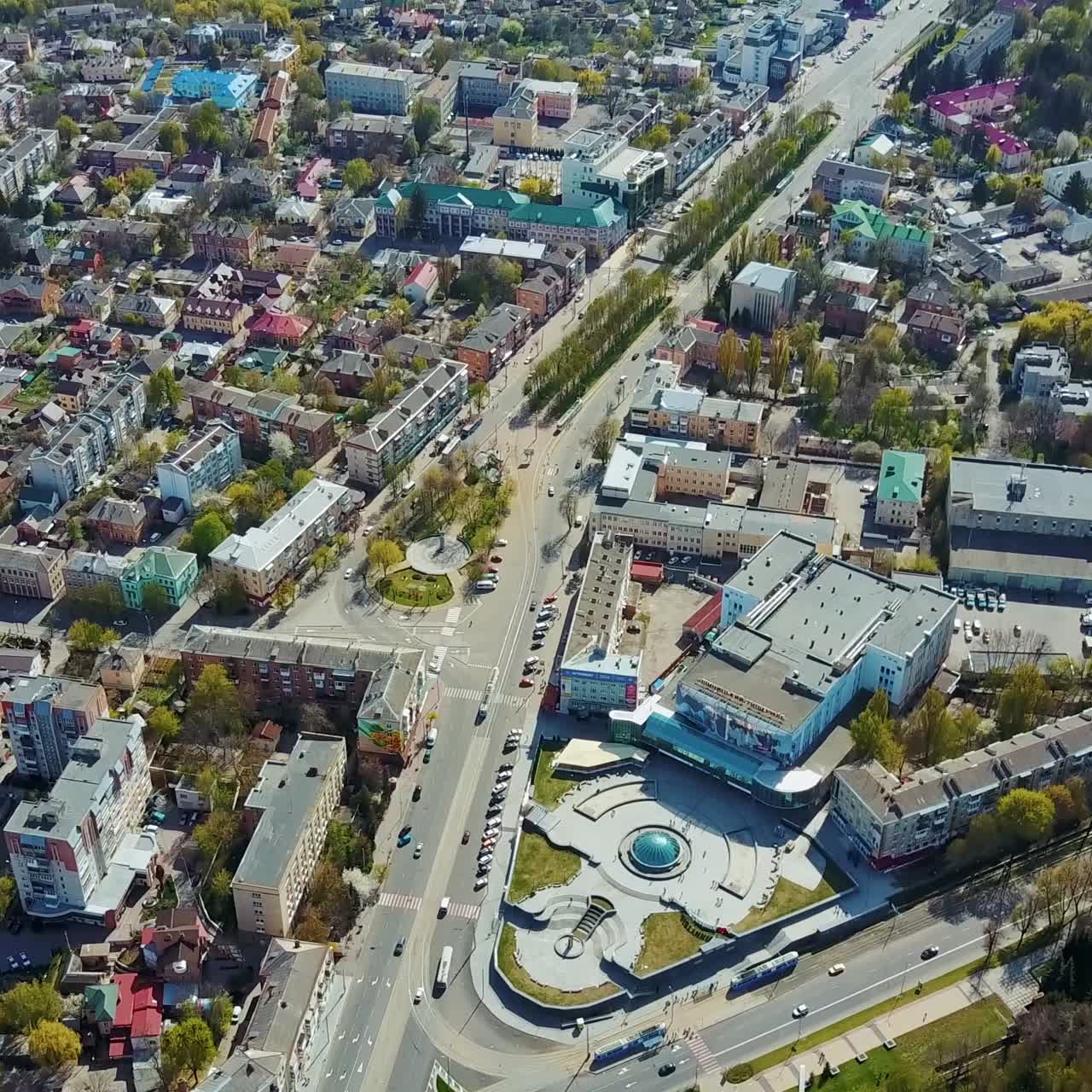 Aerial view of urban architectures