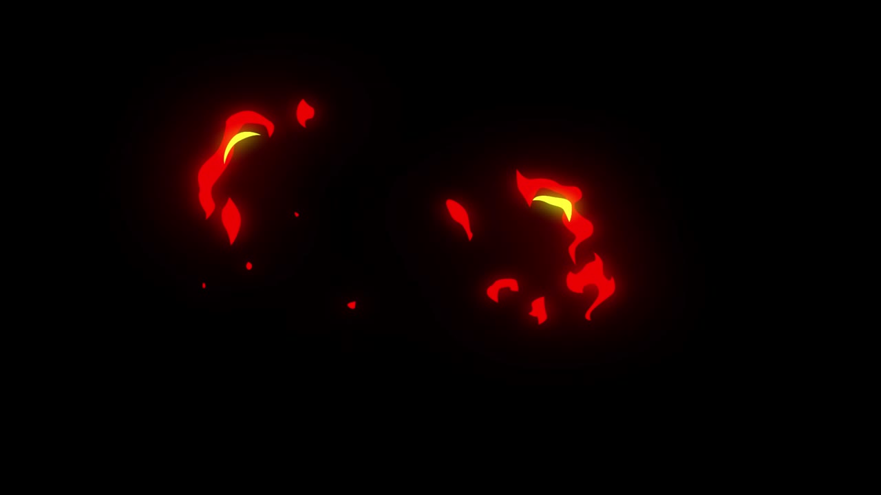 fuego de saliva marco de dibujos animados animación 4k 2d dibujado a mano