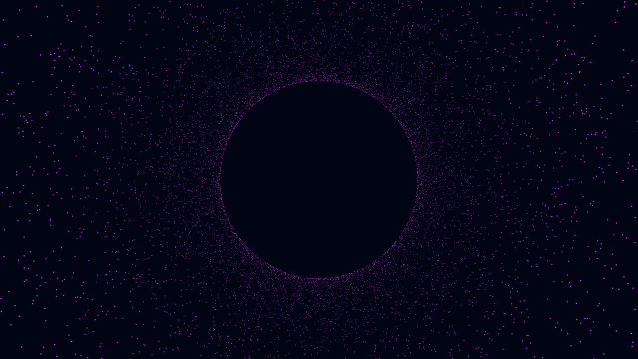 ⁇ 은 점들이  ⁇ 어져 있는 동적 검은 원