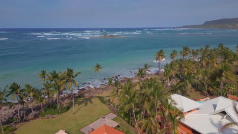 La-Playita-beach-at-Las-Galeras-in-Samana-peninsula,-Dominican-Republic