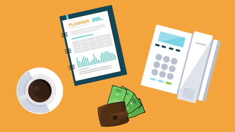 financial planning economy animation with