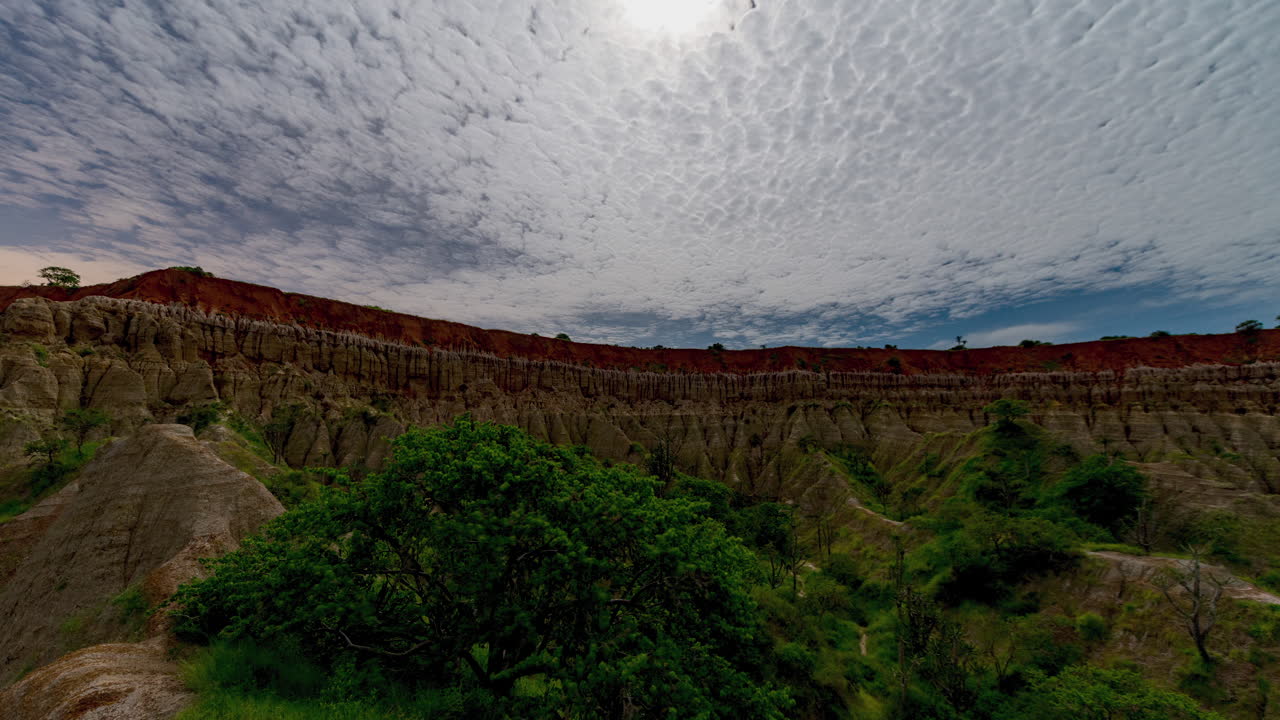 mirador de la luna 1, lapso de tiempo de día a noche, angola, áfrica