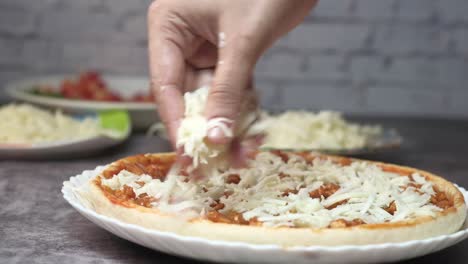 haciendo una deliciosa pizza casera