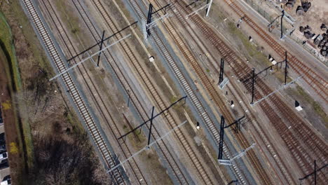 aerial view of a railway junction