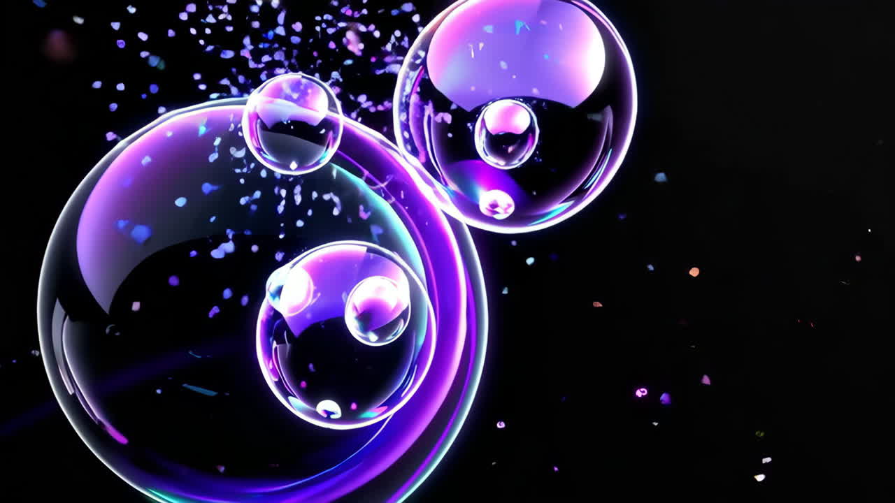 Colorful Glowing Bubbles