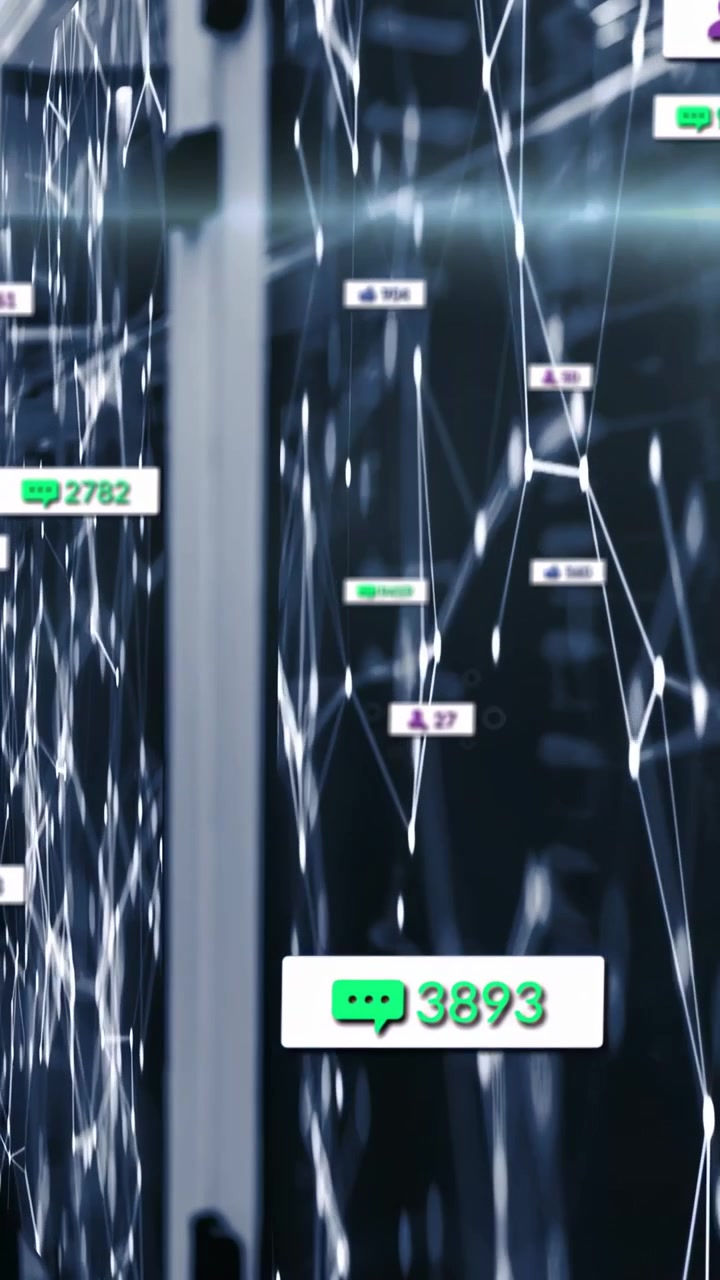 Vertical video: User in data rack as cursor by 3515 badge causing badges showing surge hiding user
