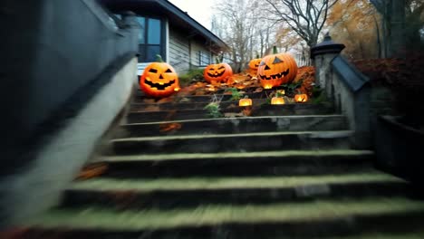 halloween pumpkins in the fall