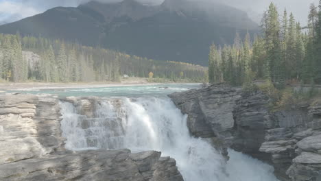 waterfall cascading through rocky landscape in a natural forest environment