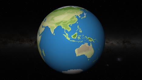 animated zoom sequence to jakarta on earth