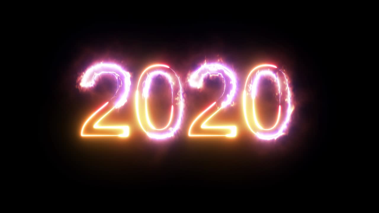Neon sign 2020 text