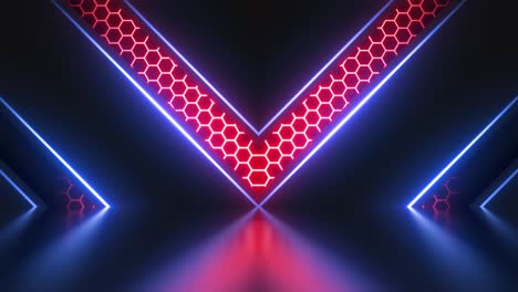 neon hexagon background