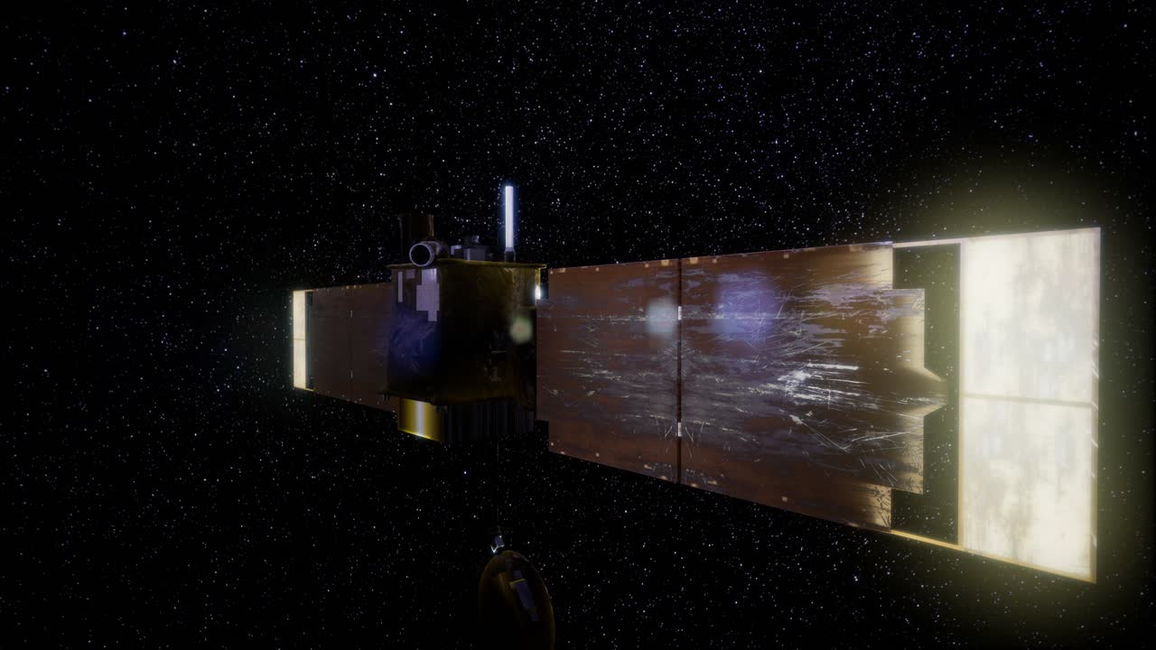 Global Surveyor orbiting Mars planet