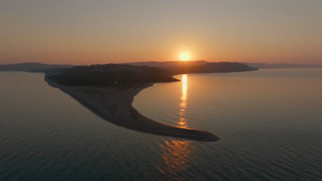 stunning sunset over a secluded sandbar