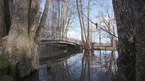 pretty countryside bridge over river