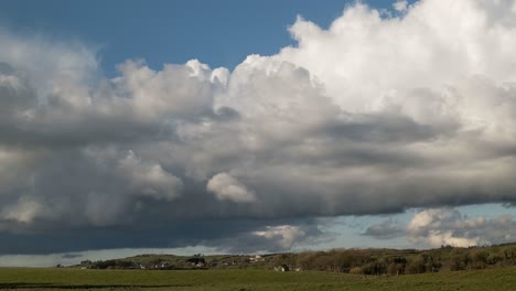 time lapse of clouds over the idyllic green landscape of ireland