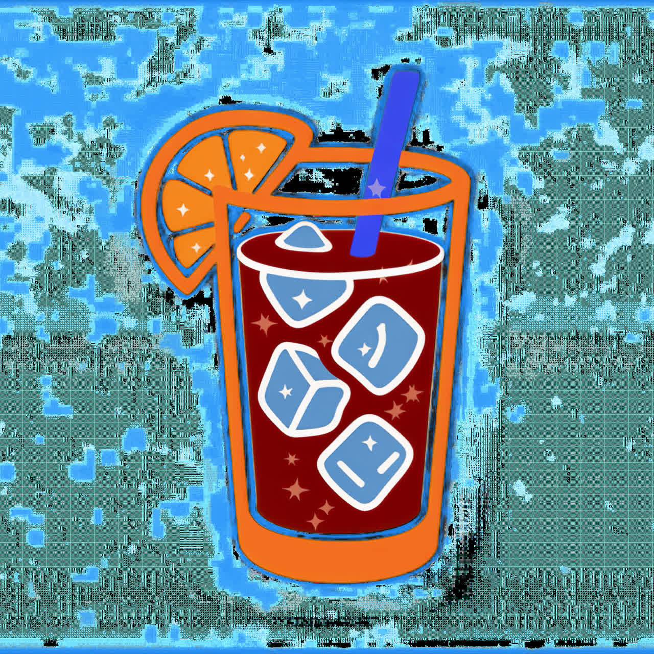 Refreshing iced drink illustration animation isolated asset ...