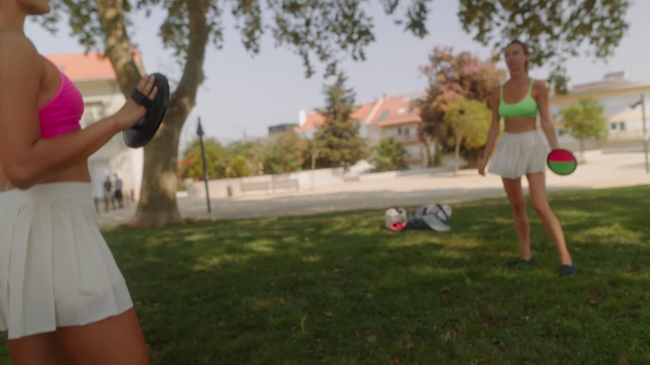 Woman working out in the park