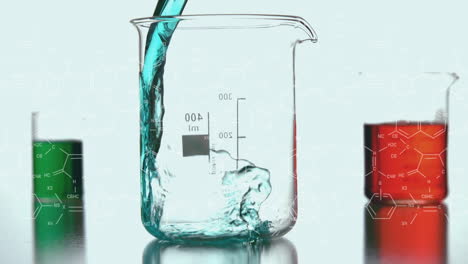 animación del procesamiento de datos sobre el vaso