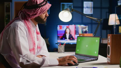 man browsing internet on mockup device