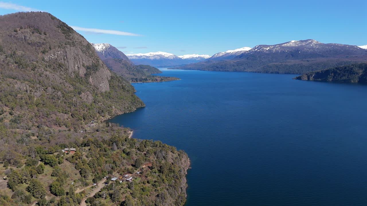 Stunning Aerial View of a Lake in Patagonia