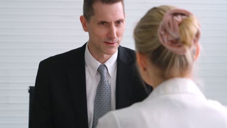 job seeker in job interview meeting with manager