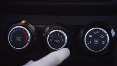 ajustes del control de clima del automóvil