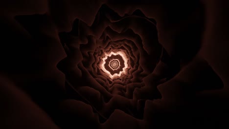 vj loop of an animated orange tunnel