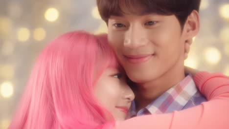 a loving couple embracing with tenderness