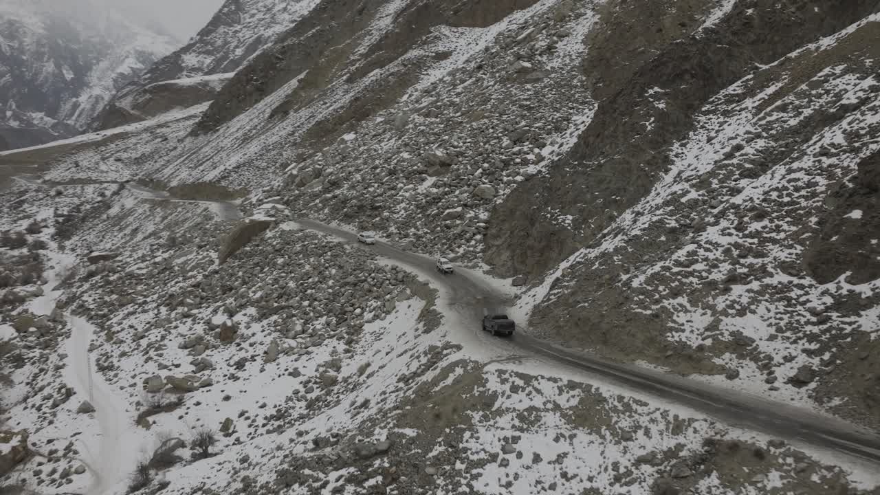 파키스탄 길기트 발티스탄 북부 지역의 가을철 풍경 사진