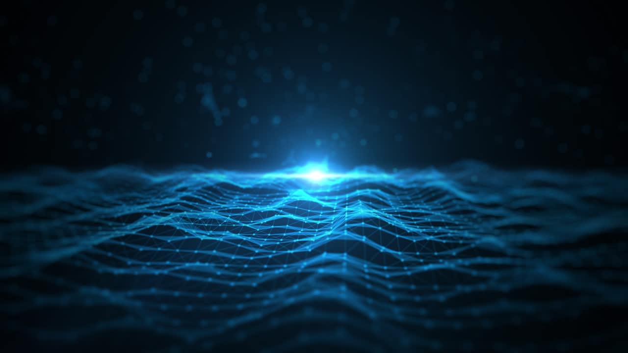 Technology Digital Data Network Connection, Big Data Blockchain Connection, Futuristic Technology Social Network, and Global Network Background Concept, 4K