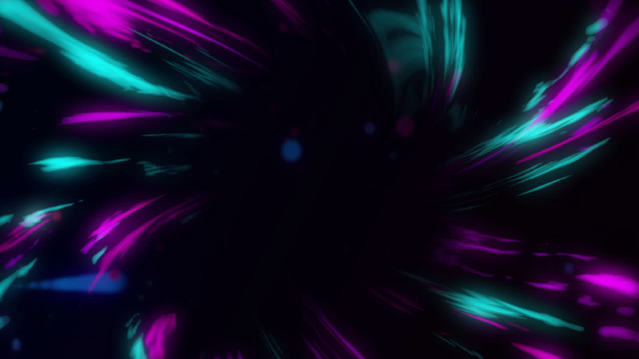 animación de senderos de luz brillante que se mueven sobre un fondo negro